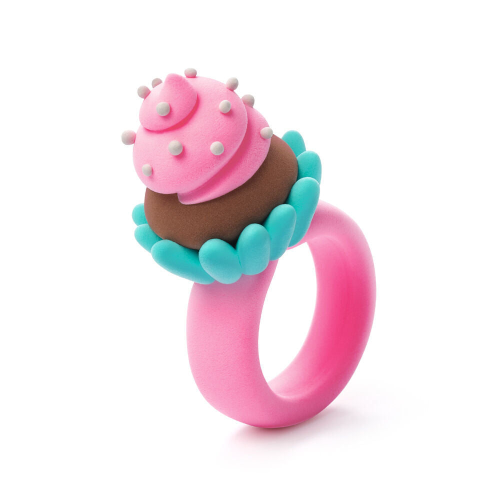 6PK Hey Clay Bijou Sweet Rings Modelling Set w/6 Colours & 2 Tools 3y+