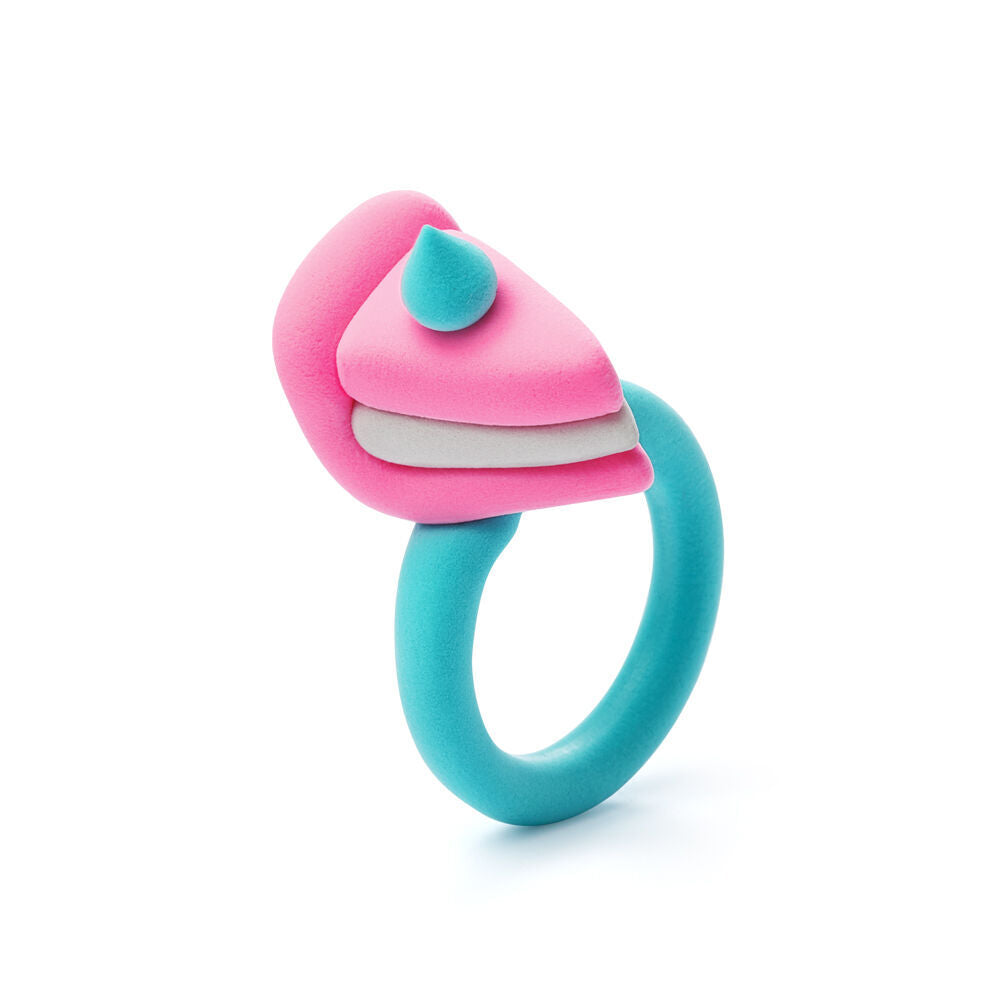 6PK Hey Clay Bijou Sweet Rings Modelling Set w/6 Colours & 2 Tools 3y+