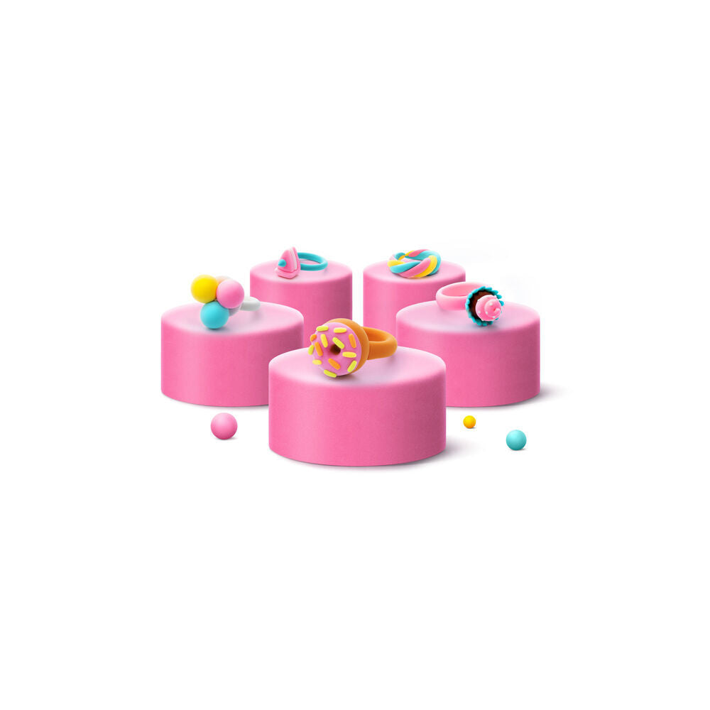 6PK Hey Clay Bijou Sweet Rings Modelling Set w/6 Colours & 2 Tools 3y+