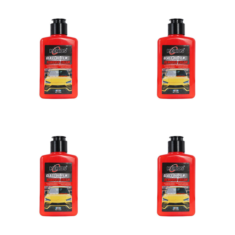 4PK Herios HC026 Glass Oil Film Remover Cream 150g Red