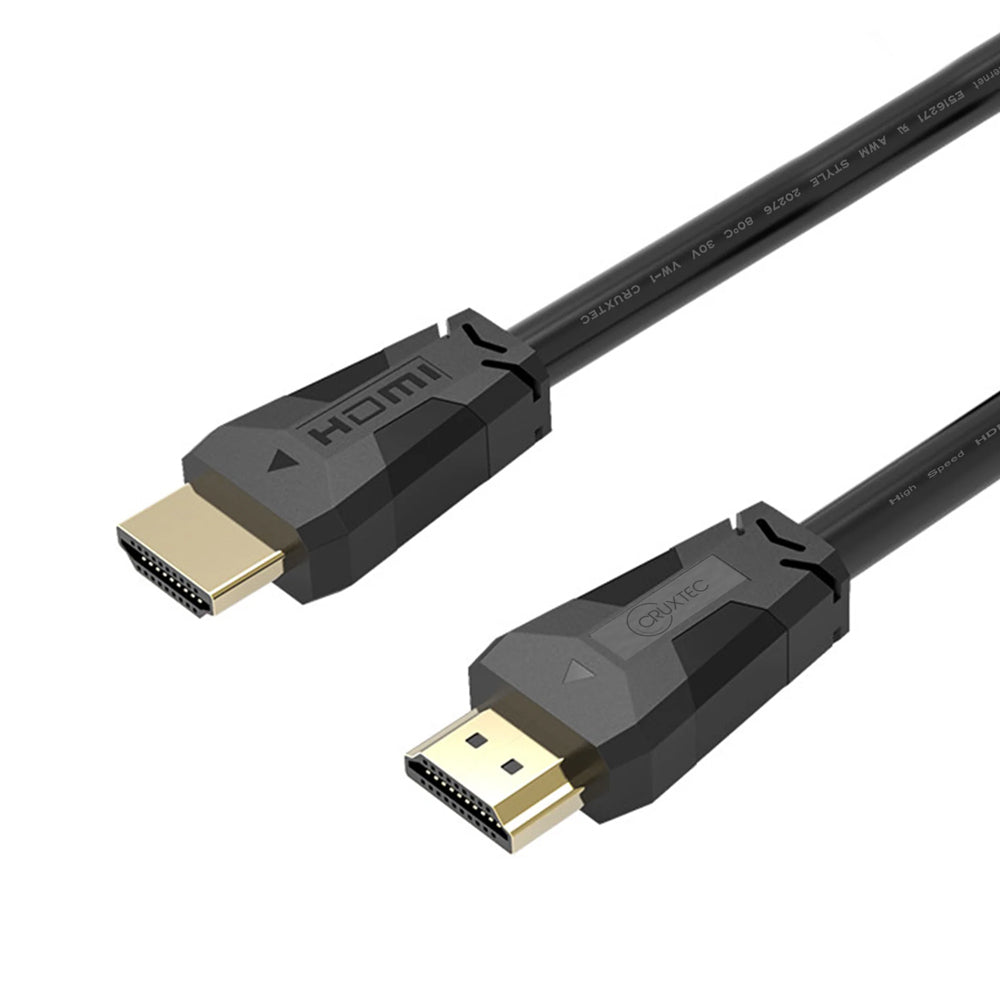 2PK Cruxtec 3m Premium High Speed HDMI 2.0 Cable with Ethernet - Black