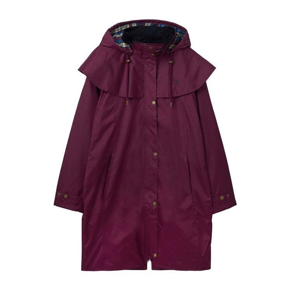 Lighthouse Clothing Ladies Outrider Coat 3/4 length plum