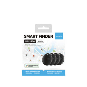 4pc MiLi MiTag Go Android GPS Bluetooth Tracker Android Item Finder - Black