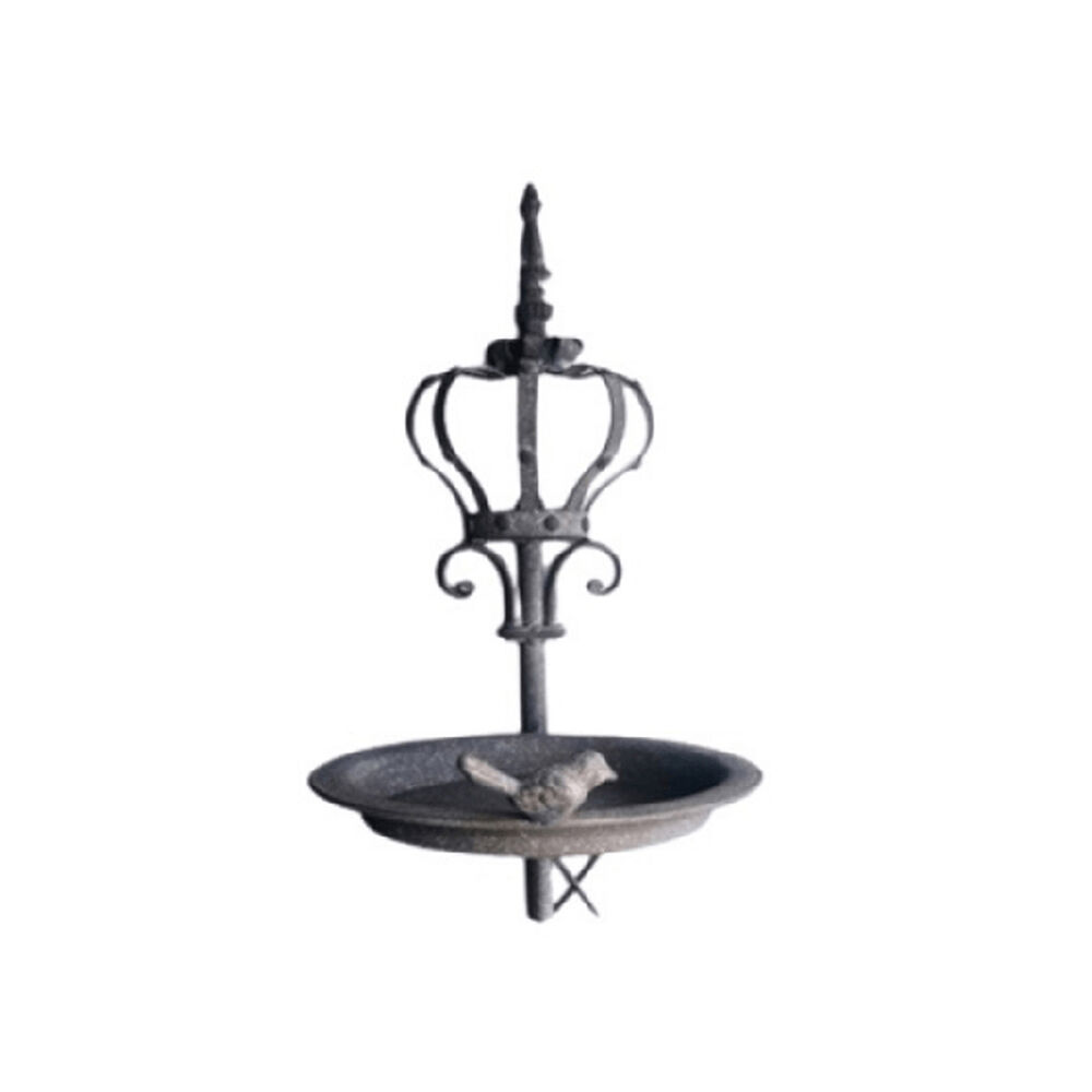 Darlin Regal Wall Bird Bath Feeder Plant Candle Holder 43x24.5cm Matte Grey