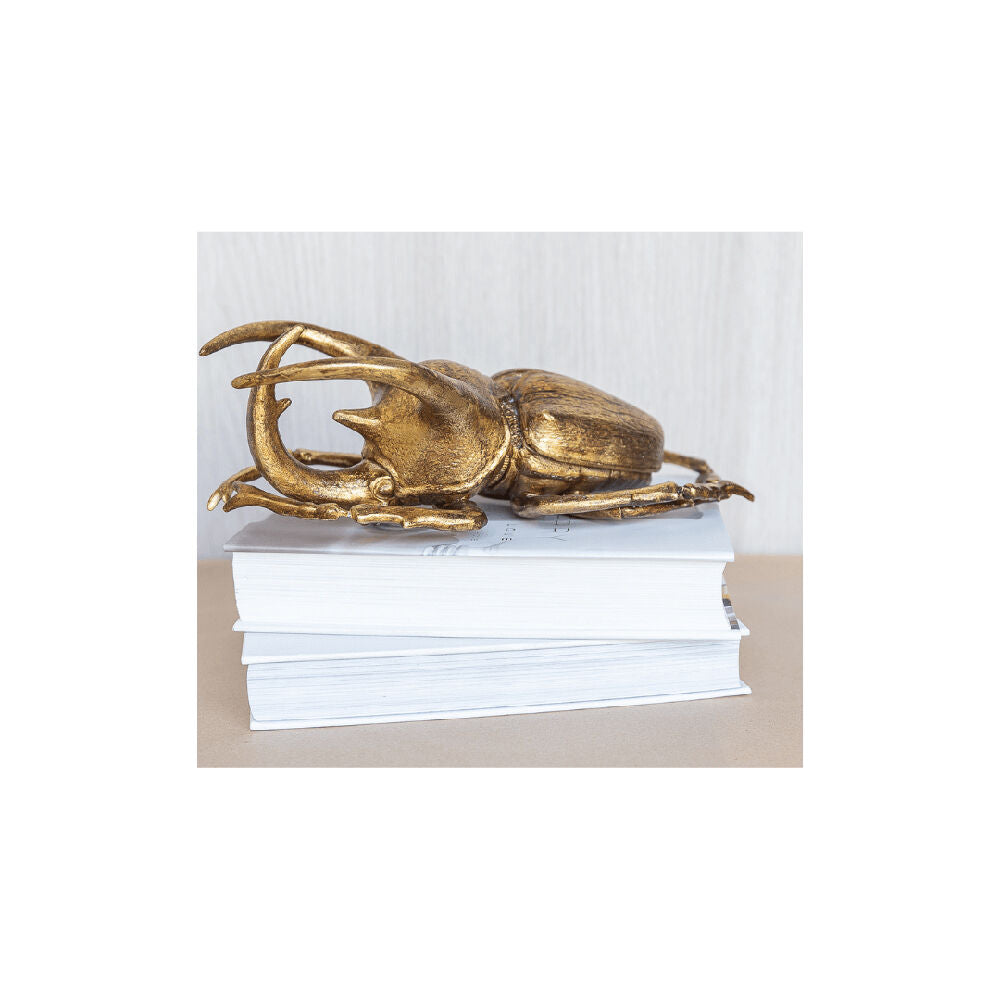 Darlin Beetle Wall Art Sculpture Home Office Table Decor 19x37cm Gold
