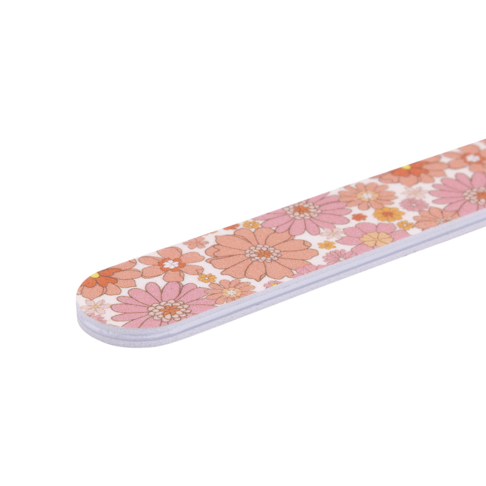 10x 2pc Splosh Handbag Accessories Flower Nail File Set Double Sided - Pink