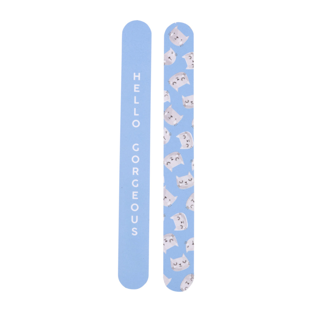 10x 2pc Splosh Handbag Accessories Cat Nail File Set Double Sided - Blue