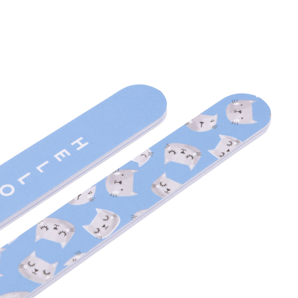 10x 2pc Splosh Handbag Accessories Cat Nail File Set Double Sided - Blue