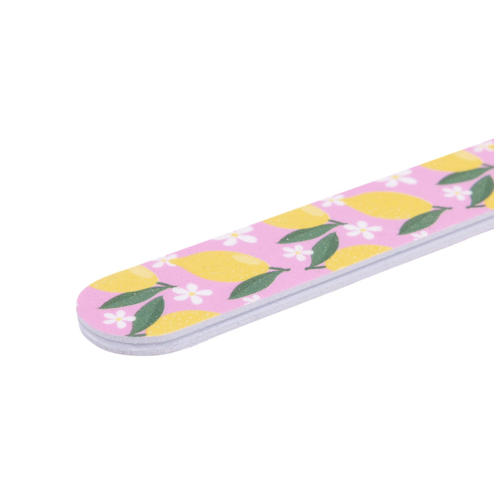 10x 2pc Splosh Handbag Accessories Lemon Nail File Set Double Sided - Pink