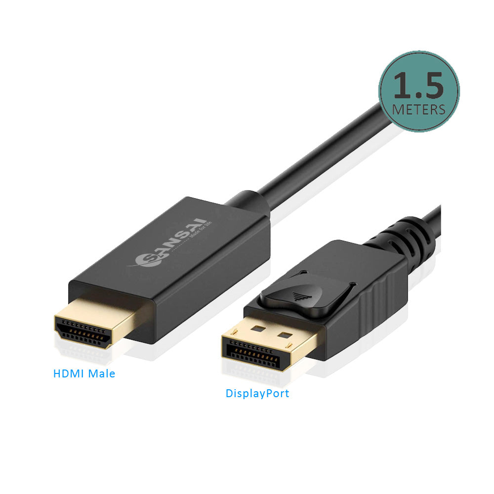 Sansai Displayport To HDMI Male To Male Cable 1.5m