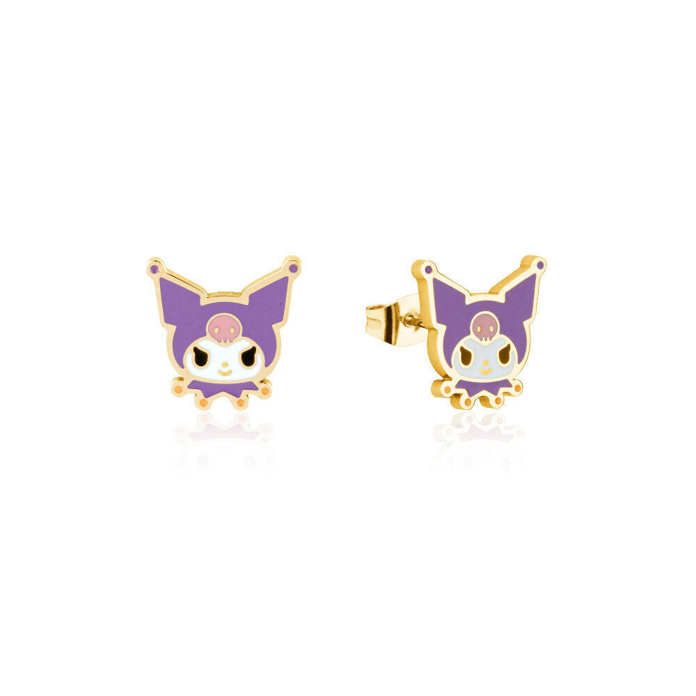 ECC Sanrio Cinnamoroll Stud Earrings - Gold Plated - White & Purple