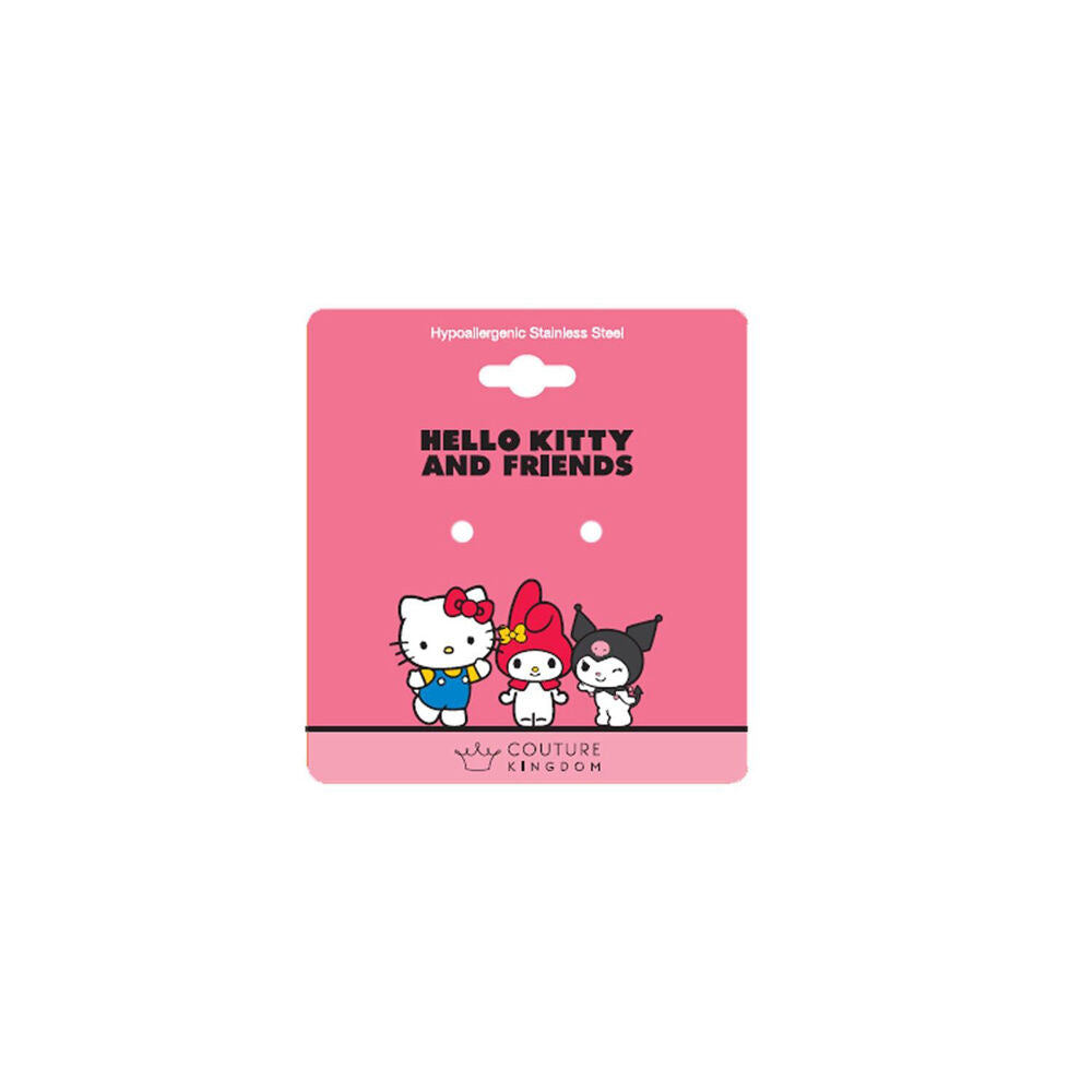 ECC Sanrio Cinnamoroll Stud Earrings - Gold Plated - White & Purple