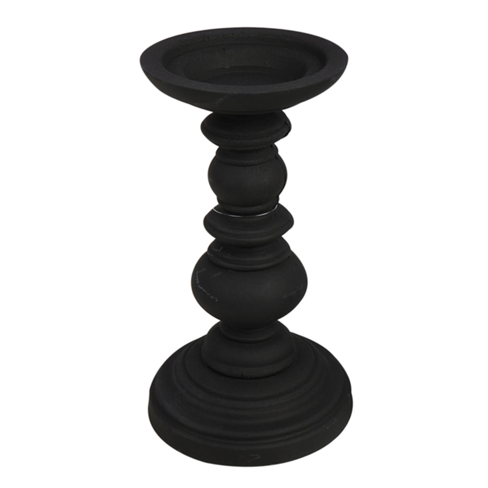 2PK Maine & Crawford Kelli MDF 20.5cm Taper Candle Holder - Matte Black