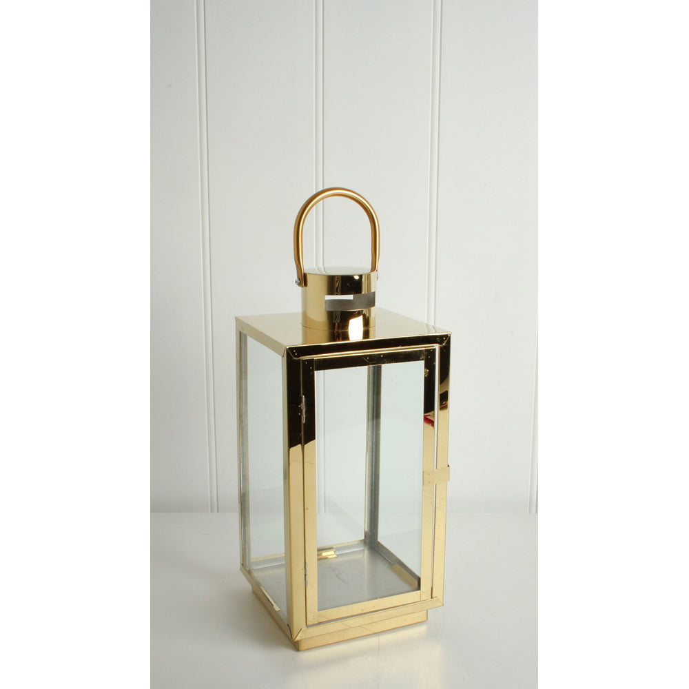 Maine & Crawford Hadiya 37x18cm Lantern Candle Holder Large - Brass Gold
