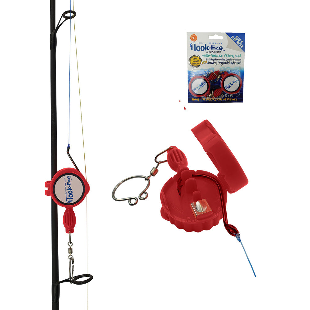 2PK Hookeze Fishing Knot Tying Tool/Quick Knotting Line Large - Red