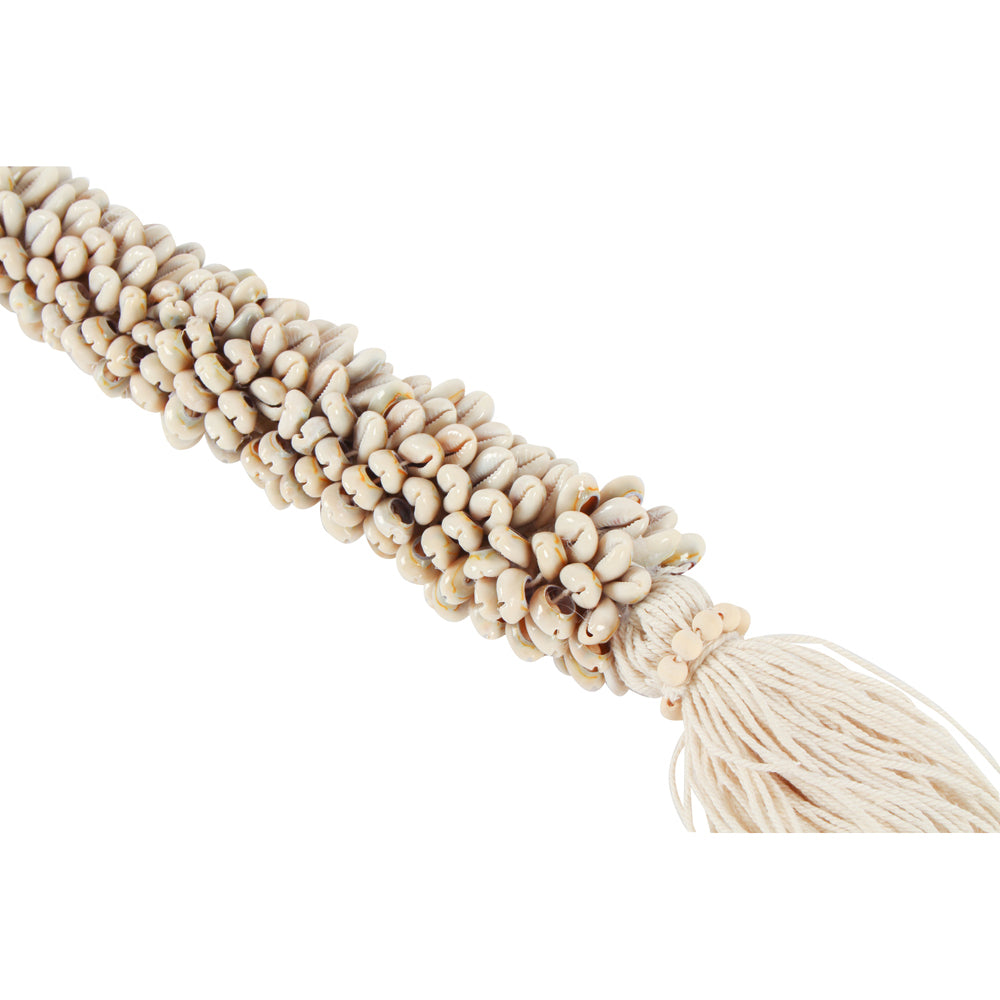 Maine & Crawford Raka Shell 50cm Hanging Ornament w/ Tassel - Natural