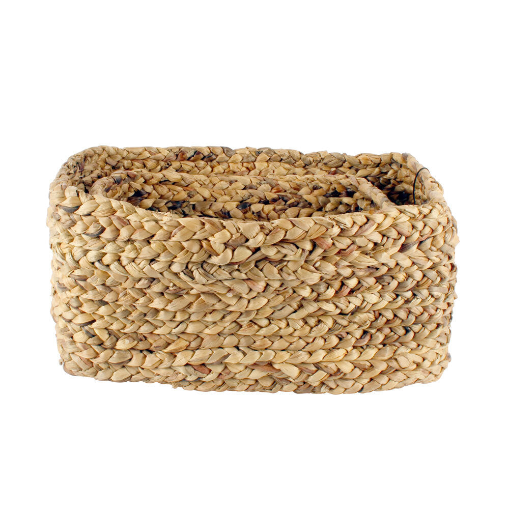 2pc Maine & Crawford Cariel 40/50cm Square Woven Basket - Natural