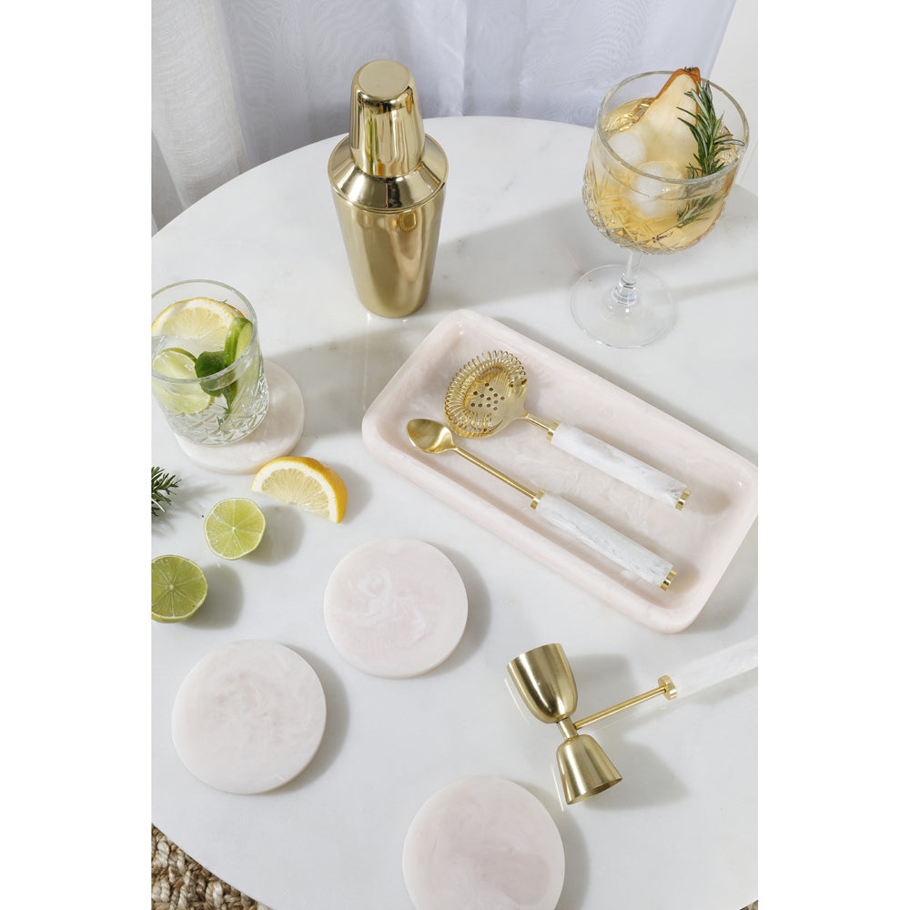 Maine & Crawford Ophelia 28cm Resin Display Tray Home Decor - Pearl
