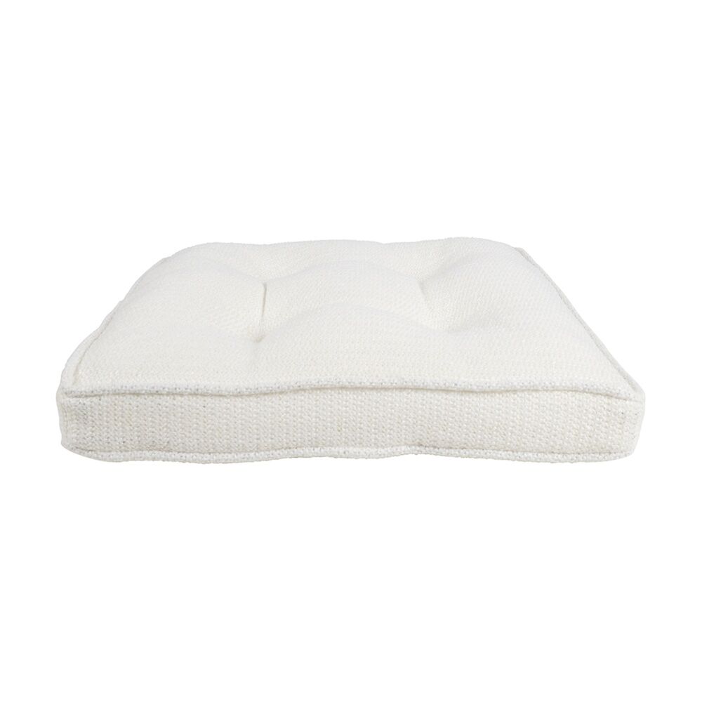 Maine & Crawford Brooke 42x40cm Outdoor Seat Cushion w/ Button - White