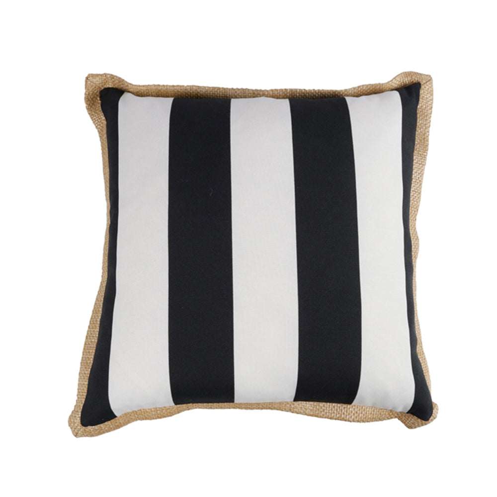 Maine & Crawford Aspen 45cm Outdoor Cushion Square - Black Stripe