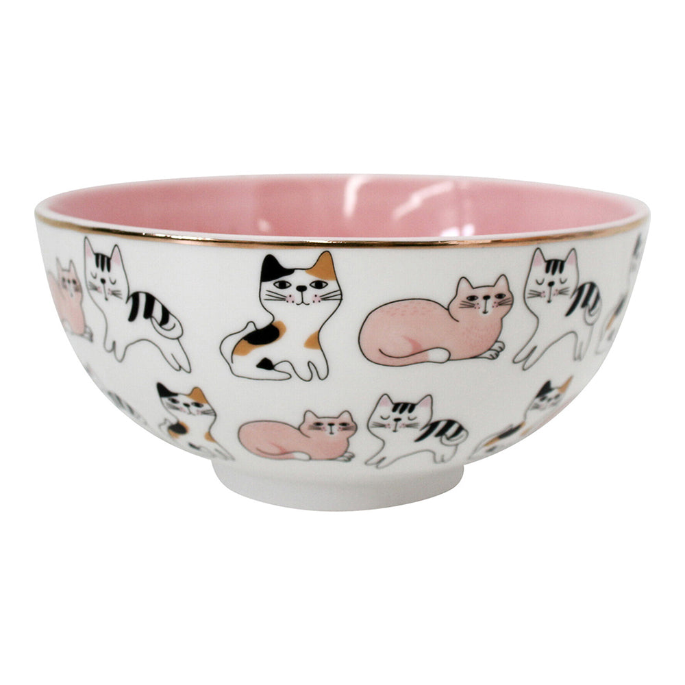 2PK LVD Porcelain 15cm Bowl Sassy Cats Serving Dinnerware