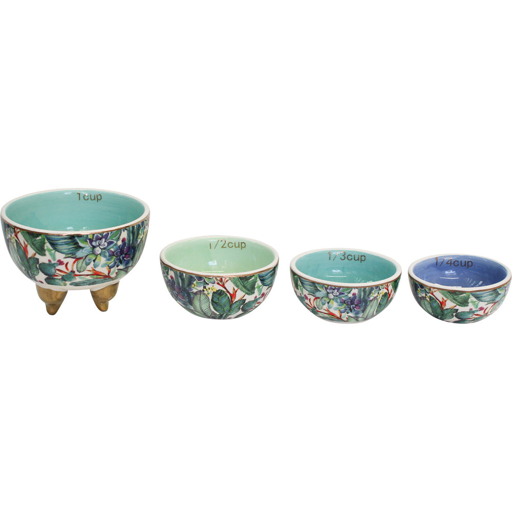 LVD 4pc Tropic Porcelain Measuring Cup Cooking Accessories Set