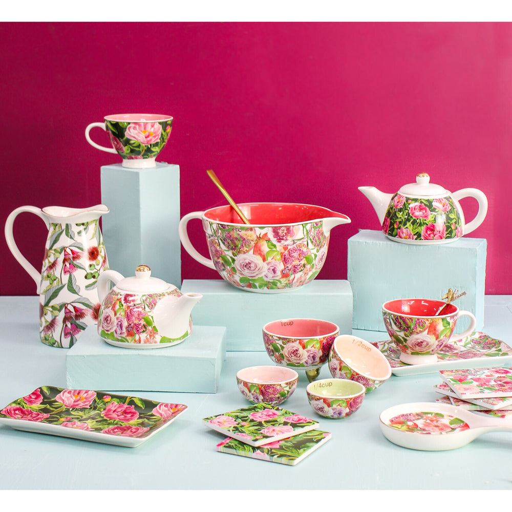 2PK LVD Pomegranate Porcelain 20x12cm Plate Rectangle Tableware