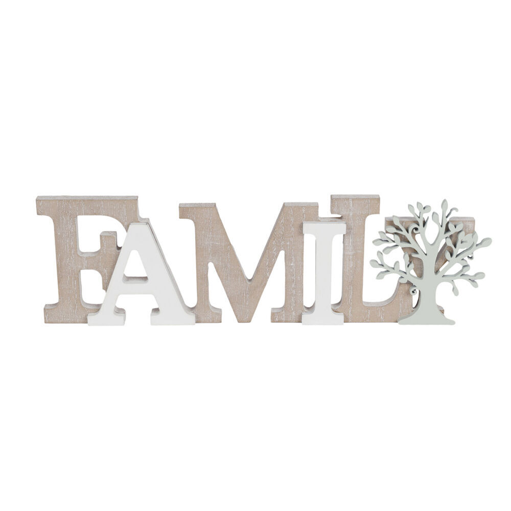 2PK Maine And Crawford Home Decor Family Tree Standing Plaque 33x10x2cm