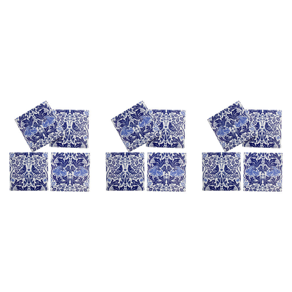 3x 4pc LVD Porcelain Coasters Mythical Rabbitbird Home/Kitchen Decor 10cm Sqr