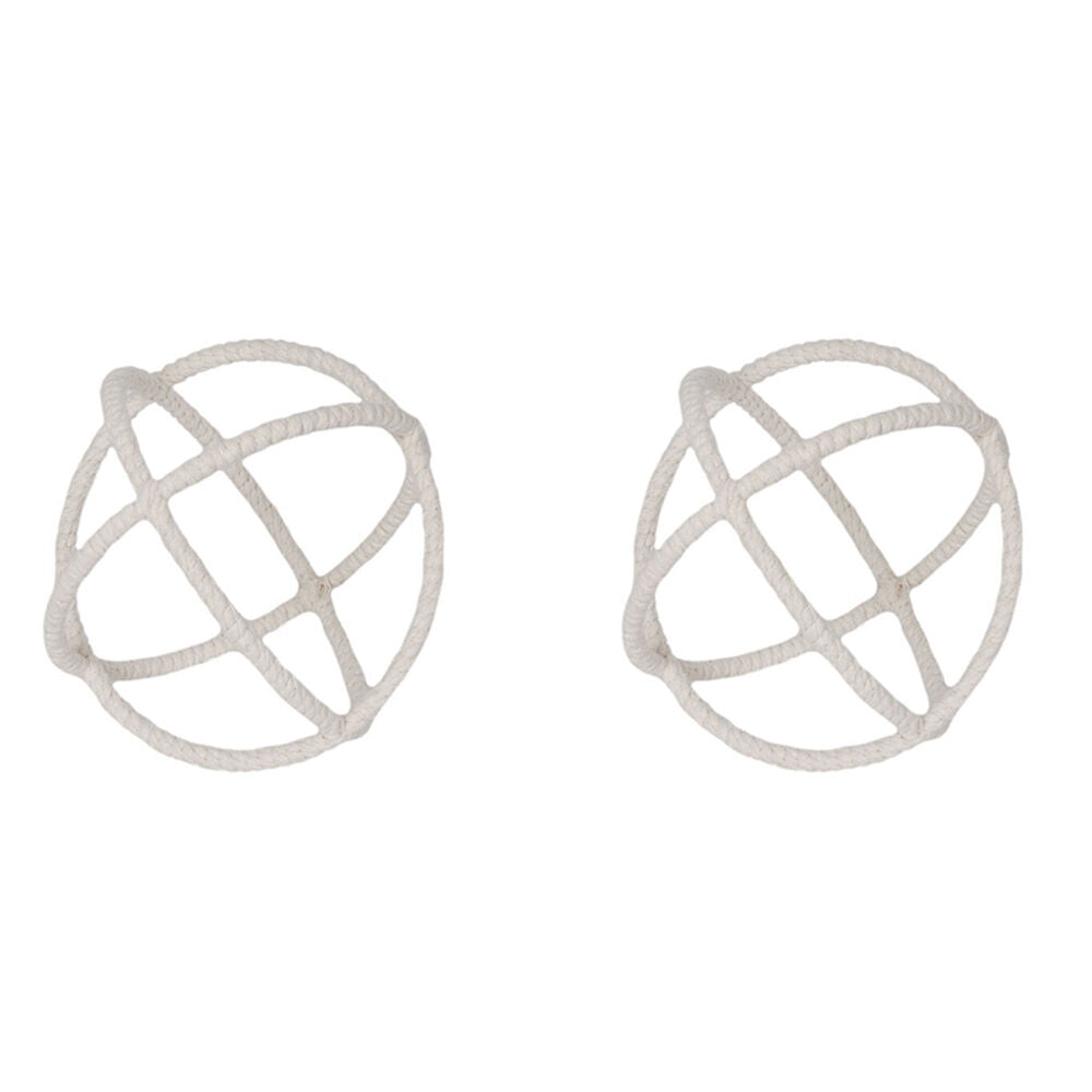2PK Maine And Crawford Home Decor White Decorative Sphere 20x20x20cm