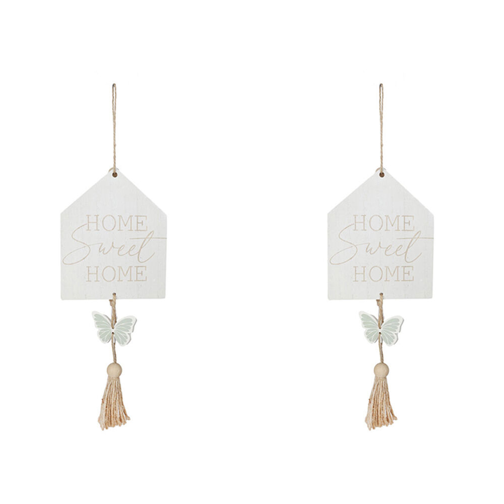 2PK Maine And Crawford Home Sweet Hanging Plaque Decor 32x13x2cm