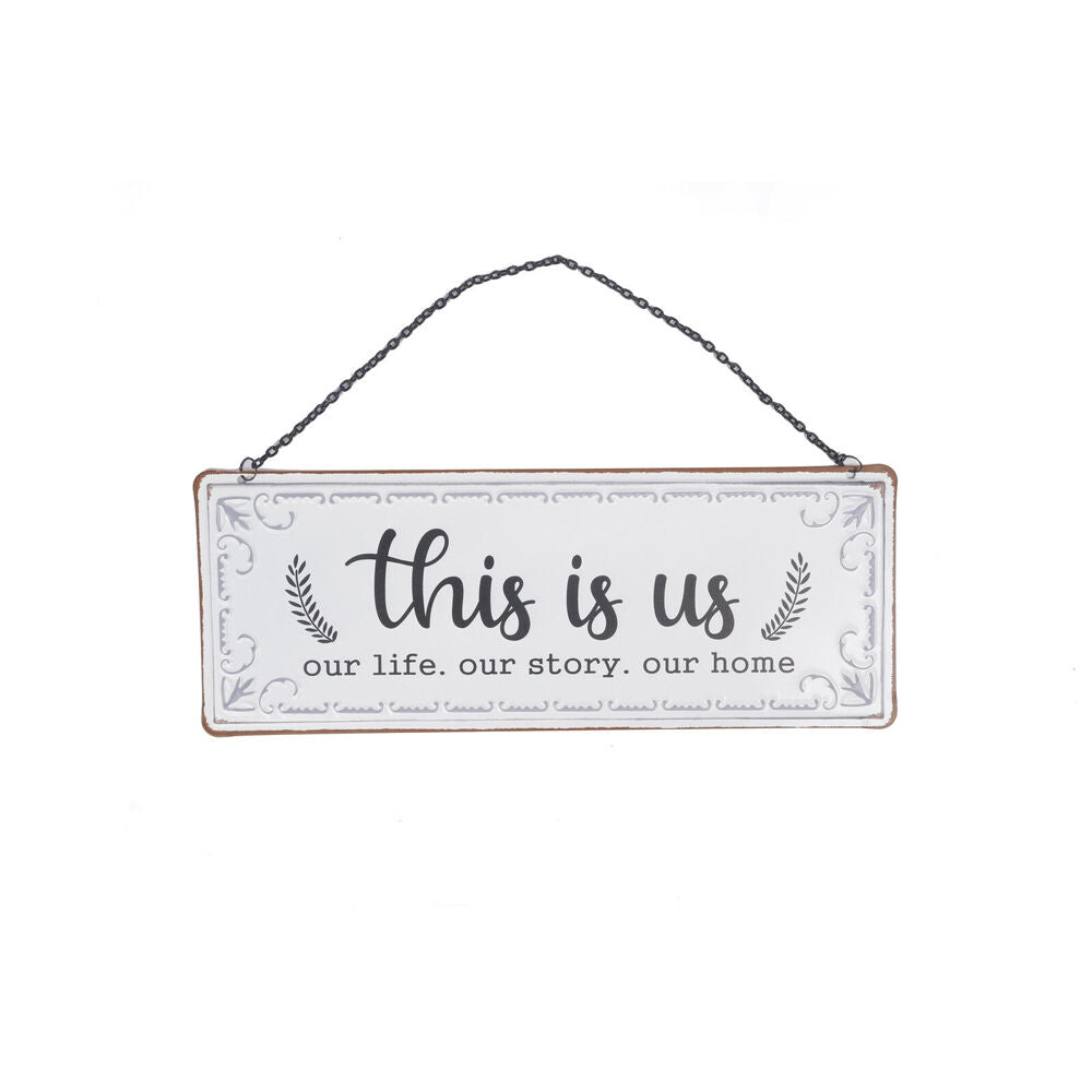 Maine And Crawford Home Decor This Is Us Metal Hanging Plaque Sign 37x14cm