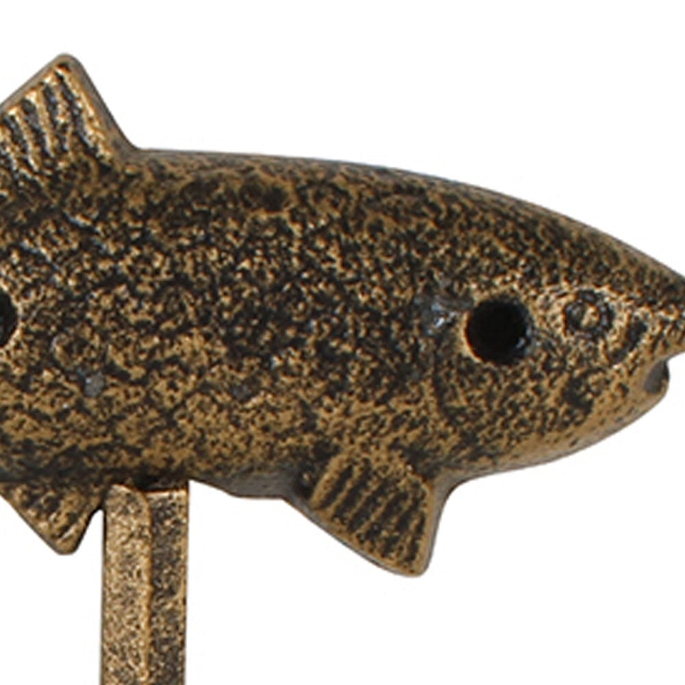 Maine & Crawford Baylor 16x15cm Cast Iron Fish Hook - Gold