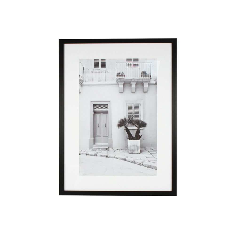 Maine & Crawford Marshall Dwelling 80x60cm Glass Wall Art Frame - Black