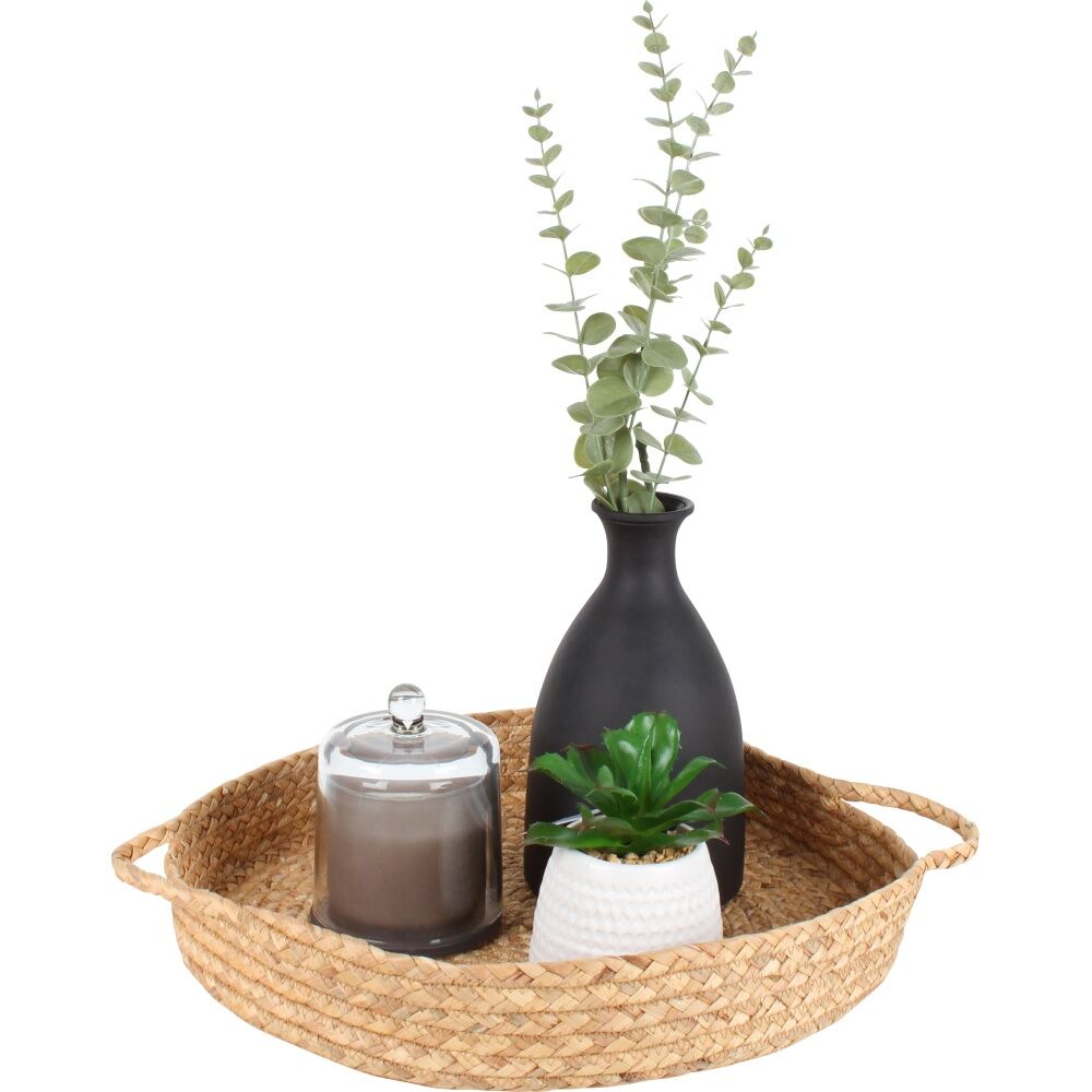 2pc Maine & Crawford Ali 40cm Seagrass Display Tray w/ Handle - Large