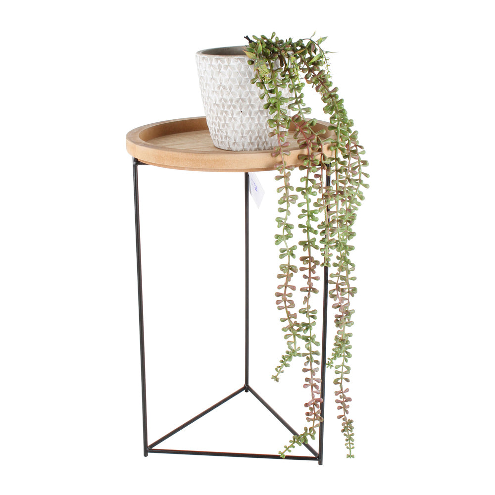2pc Maine & Crawford Ardano 57x35cm Wood/Metal Side Table - Black