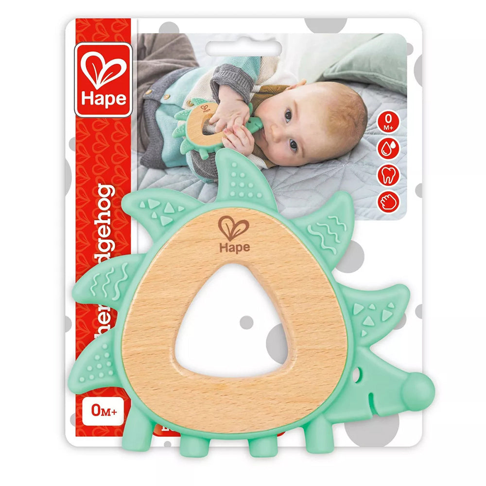 2PK Hape Teether Hedgehog Baby Soothing Teether Toy for Infants 0M+