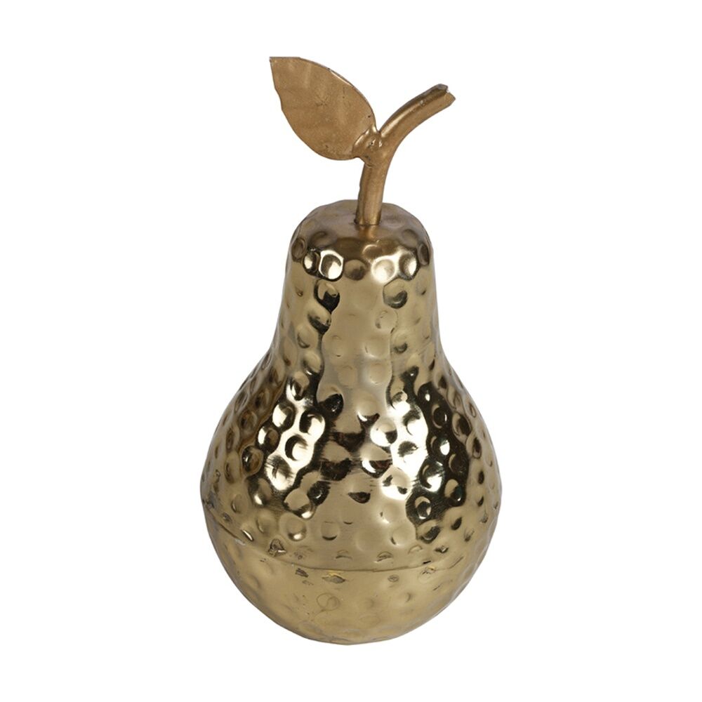 Maine & Crawford Seb 22cm Aluminium Gold Plated Pear Decor - Brass