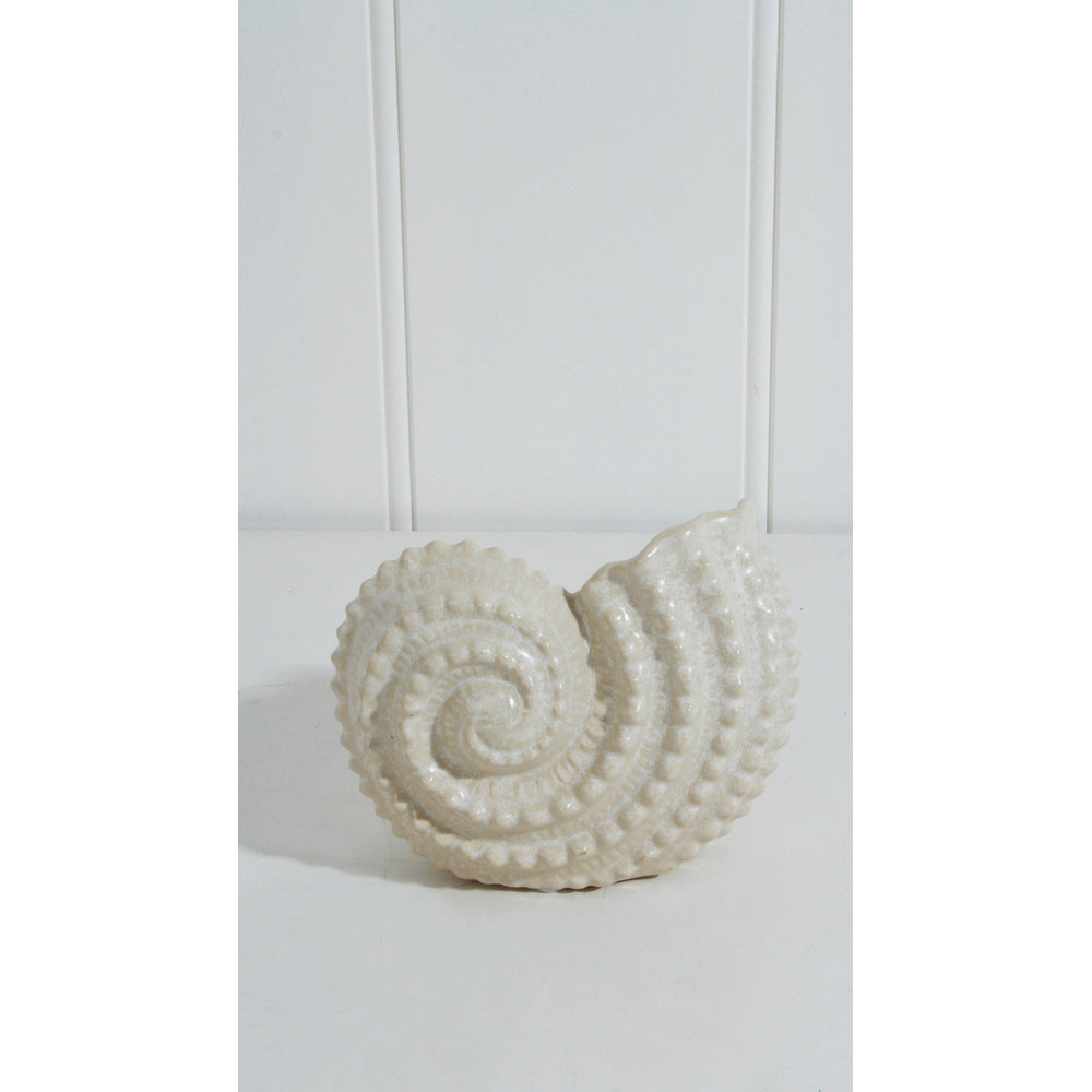 Maine & Crawford Danea 15x12.5cm Ceramic Shell Decor Planter - White