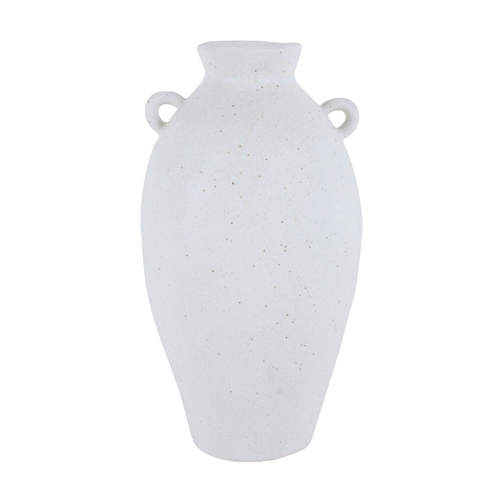 Maine & Crawford Huey 21x12cm Dolomite Hydria Flower Vase - White