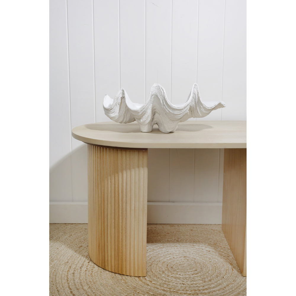 Maine & Crawford Onyx 41cm Polyresin Clam Bowl - White