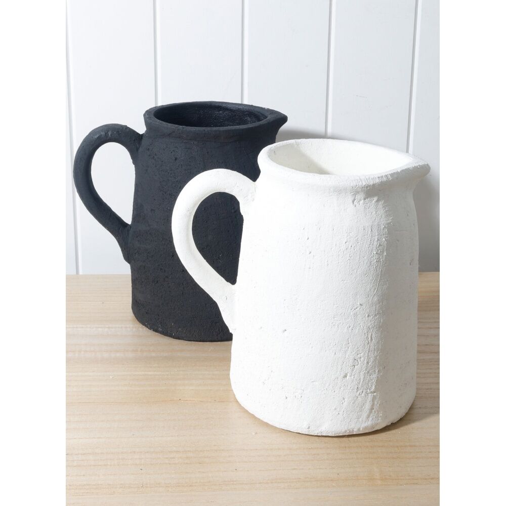 Maine & Crawford Ofelia 24cm Textured Terracotta Vase - Matte White