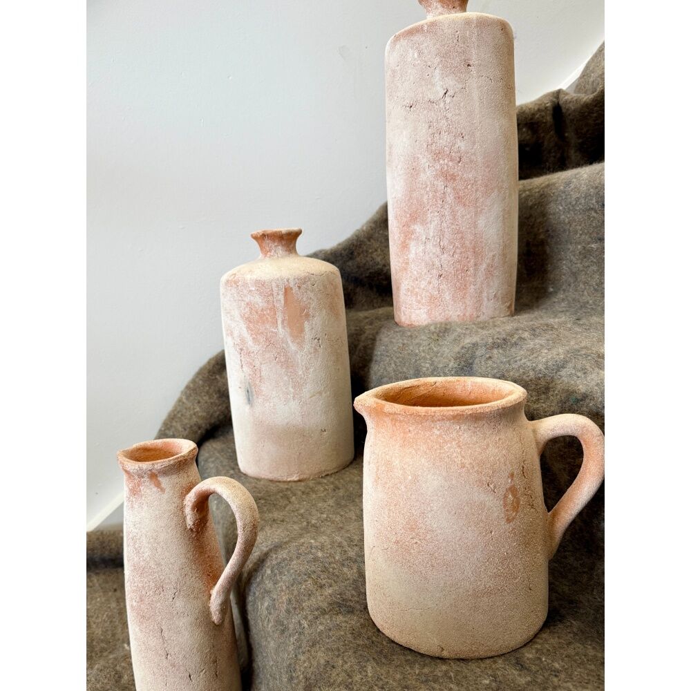 Maine & Crawford Noor 18cm Terracotta Dish Jug Vase - Natural