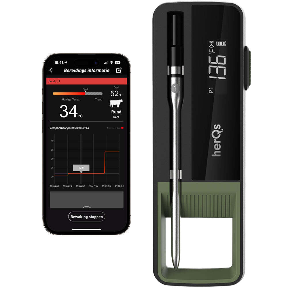 HerQs Single Max Wireless Meat Thermometer Kitchen Tool