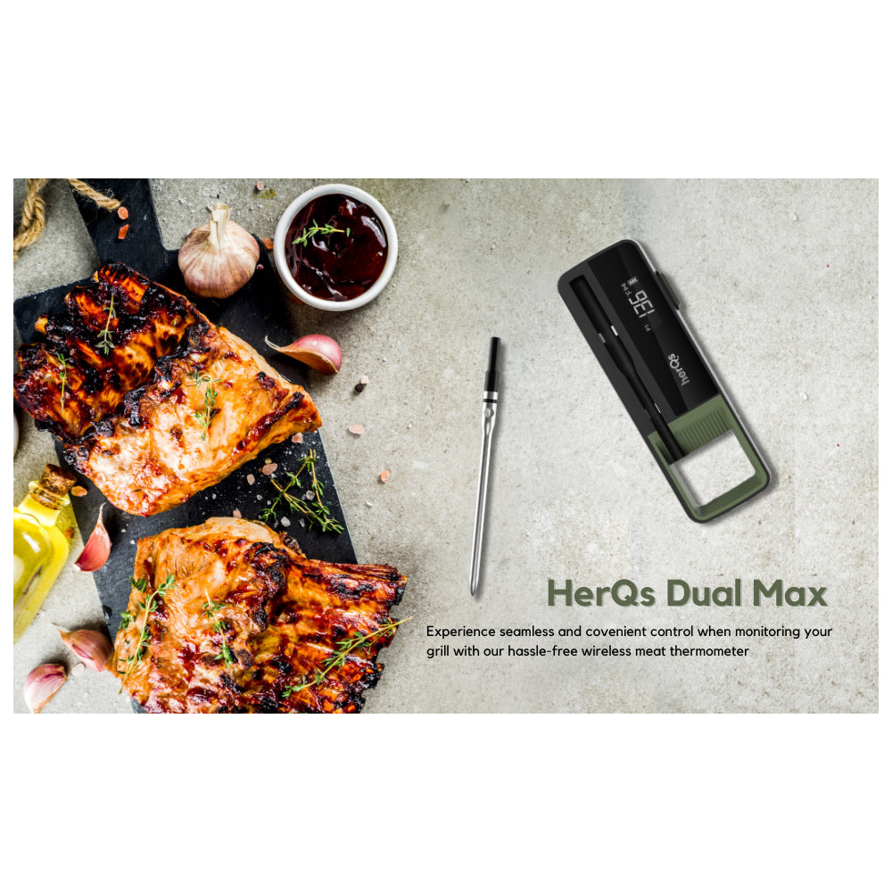 HerQs Double Max Wireless Meat Thermometer Kitchen Tool