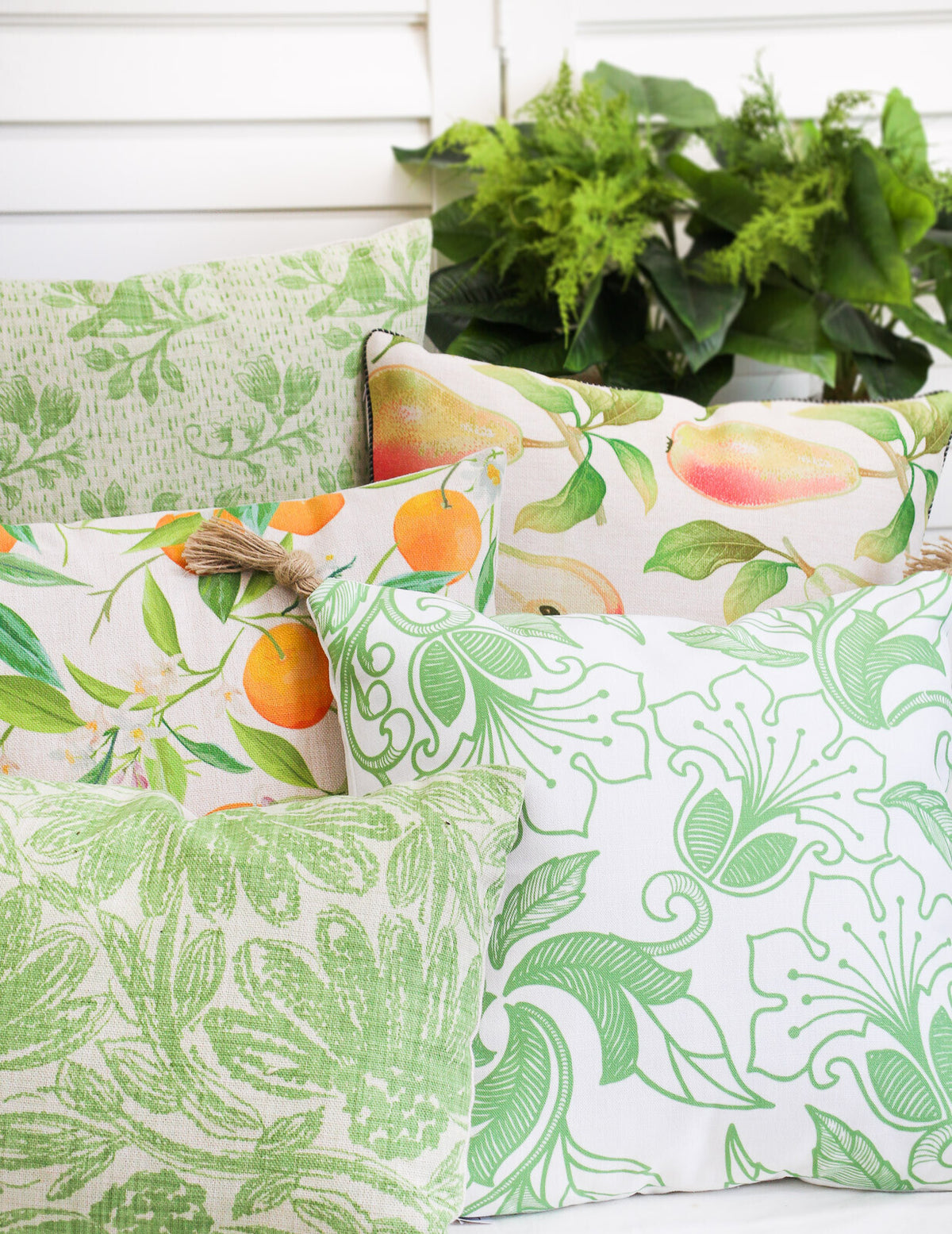 LVD Cushion French Pear Decorative Home/Lounge Bedroom Decor 50x10cm Green