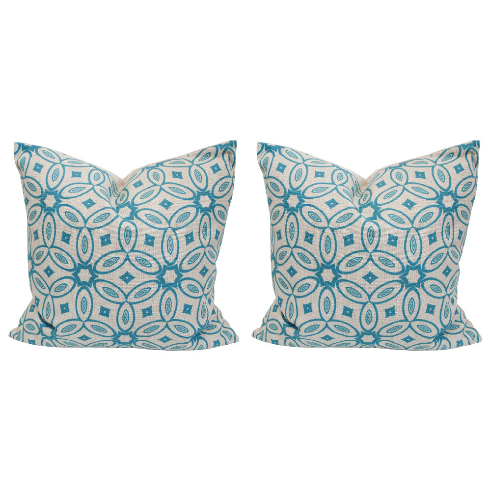 2PK LVD Cushion Flower Circle Home/Lounge Decor 50cm Square