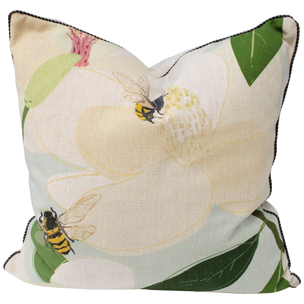2PK LVD Cushion Magnolia Nectar Blue Home/Lounge Decor 50cm Square