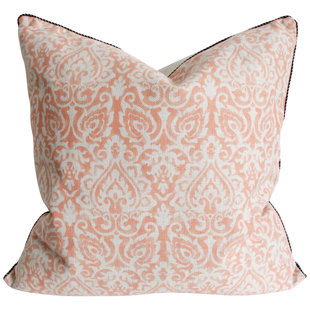 2PK LVD Cushion Damask Toffee Home/Lounge Decor 50cm Square