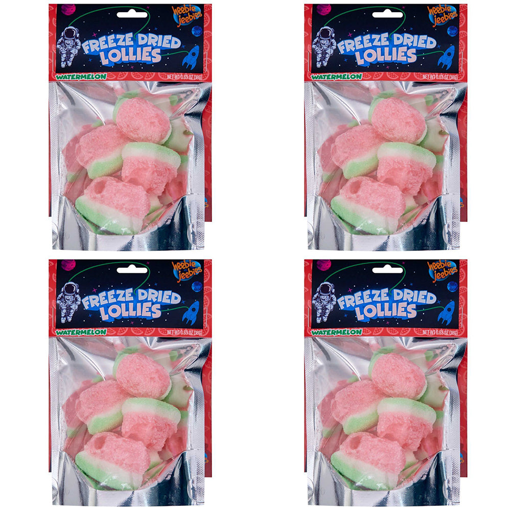 4PK Heebie Jeebies 18g Freeze Dried Sour Watermelon Mini Pack